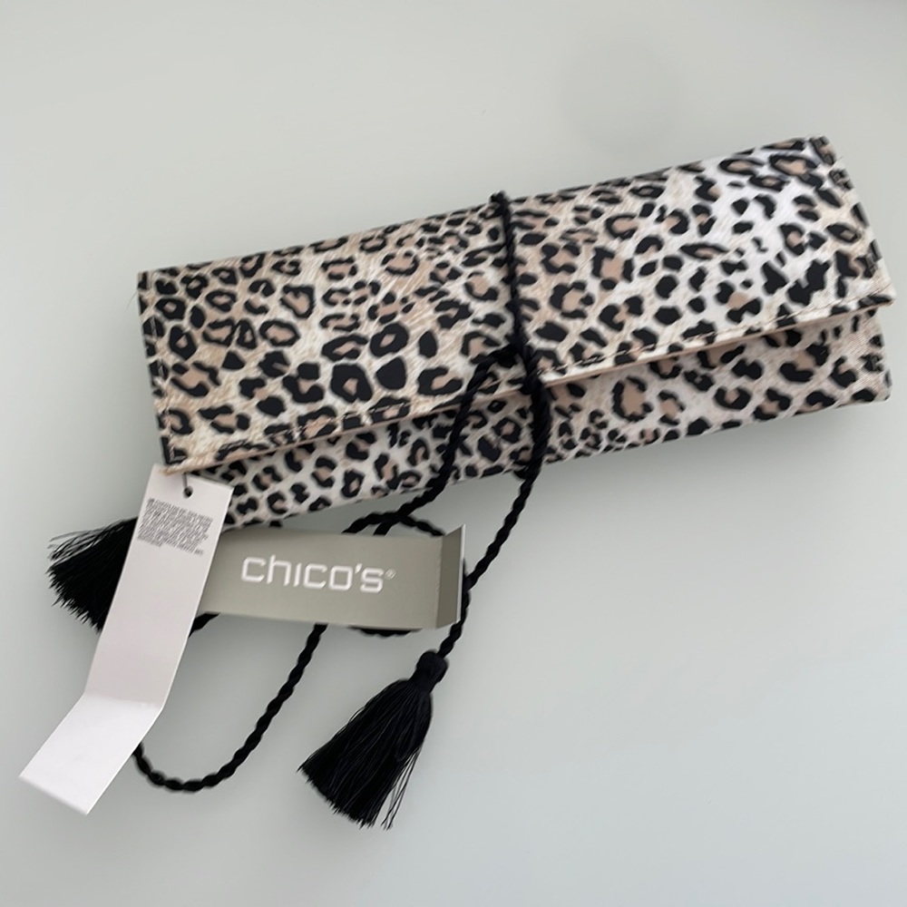 NWT Chico’s Jewelry Travel Roll - Cheetah Print